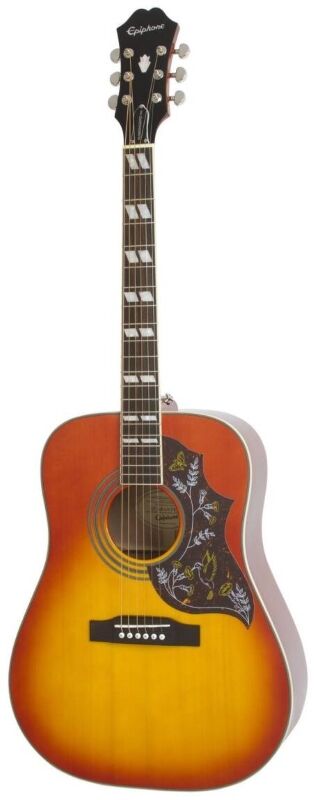 EPIPHONE HUMMINGBIRD STUDIO SOLID TOP FISHMAN SONITONE FC FADED CHERRY SUNBURST