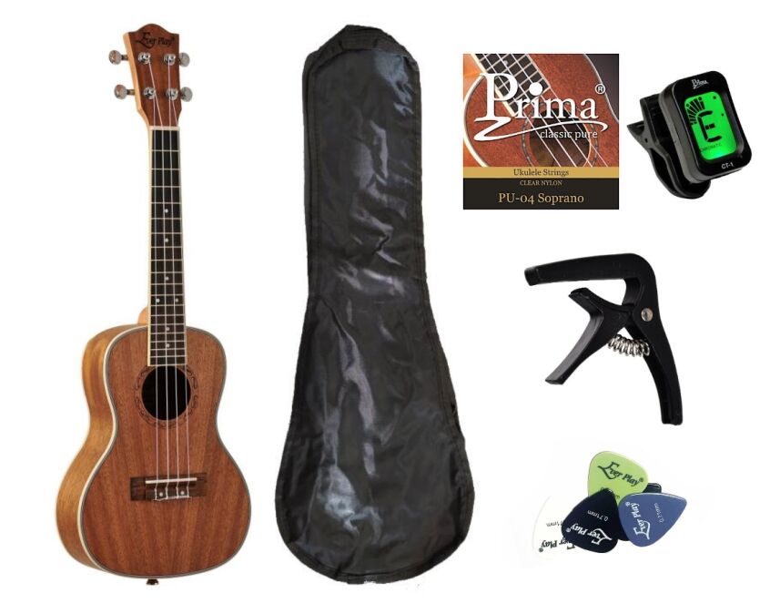 EVER PLAY UK24-30 PACK UKULELE KONCERTOWE ZESTAW