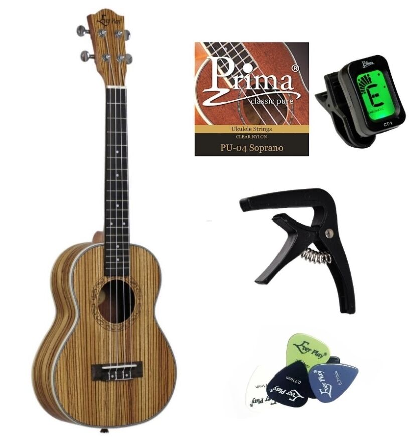 EVER PLAY UK26-65 PACK UKULELE TENOROWE ZESTAW