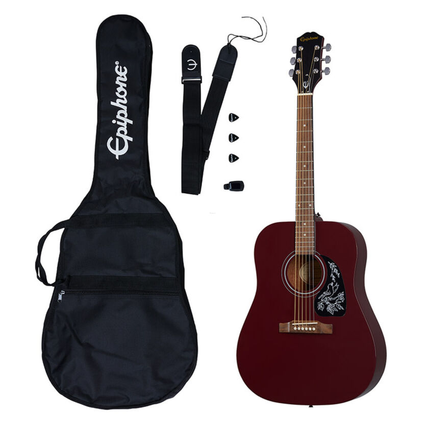 EPIPHONE STARLING ACOUSTIC GUITAR PLAYER PACK WINE RED