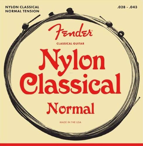 FENDER 130 NYLON CLEAR SILVER BALL END STRUNY NYLONOWE