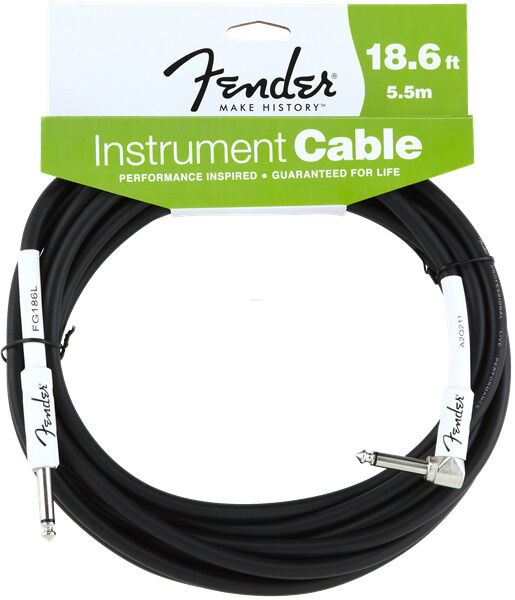 FENDER 18,6 ANGLE INST CBL BLK 099-0820-008