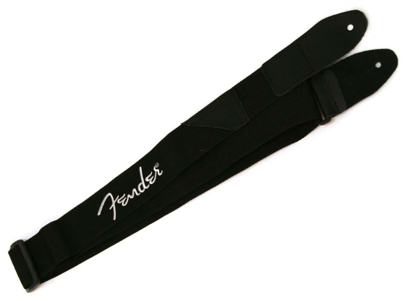 FENDER 2 BLK POLY STRAP WHT PASEK 099-0662-080