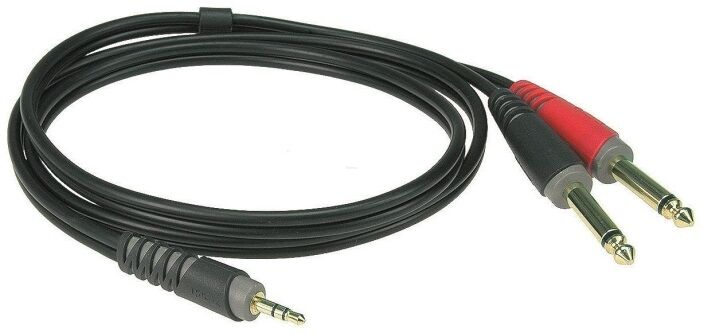 KLOTZ AY5-0300 KABEL 3m MINI JACK/2xJACK