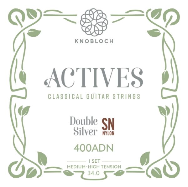 KNOBLOCH ACTIVES DOUBLE SILVER SN NYLON SET 400ADN MEDIUM-HIGH TENSION