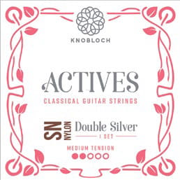 KNOBLOCH ACTIVES DOUBLE SILVER SN NYLON SET 300ADN MEDIUM TENSION