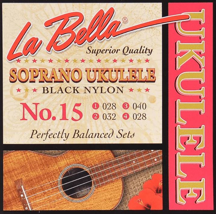 LA BELLA 15 STRUNY DO UKULELE SOPRANOWEGO CZARNE