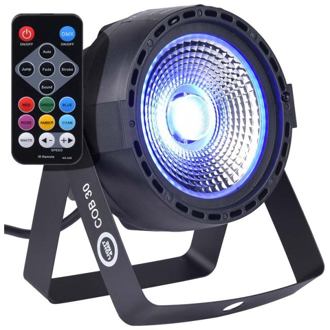 LIGHT4ME COB 30 MOCNY LEKKI PAR LED RGB CZARNY