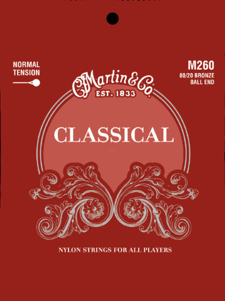 MARTIN M260 CLASSICAL NORMAL TENSION BRONZE BALL END STRUNY DO GITARY KLASYCZNEJ