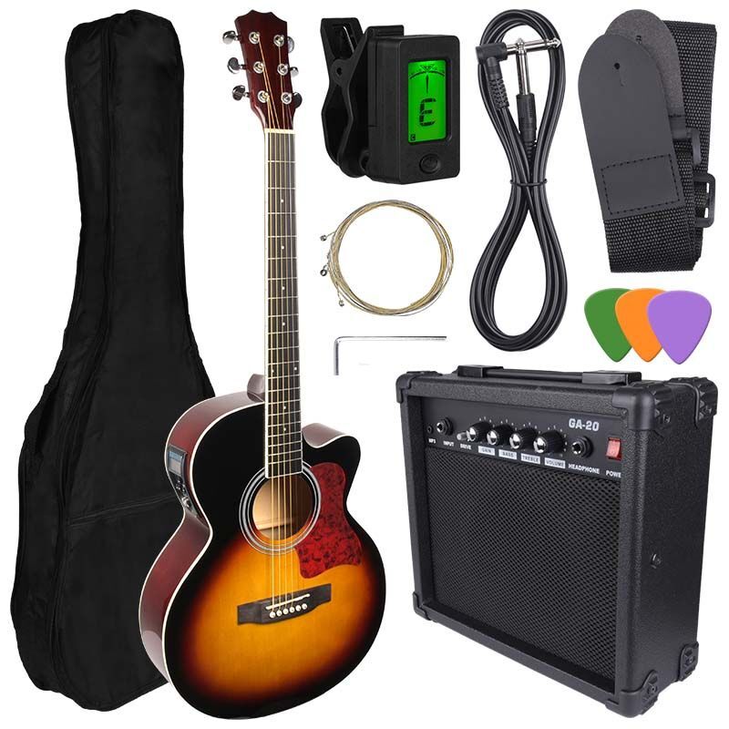 NN EAG SET SB GITARA ELEKTROAKUSTYCZNA + WZMACNIACZ GITAROWY ZESTAW PODPALANA