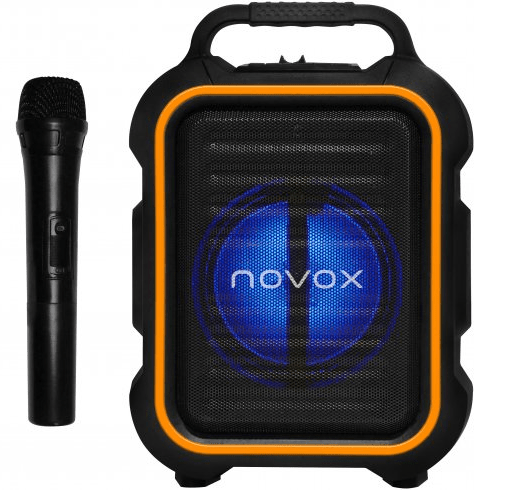 NOVOX MOBILITE ORANGE KOLUMNA AKTYWNA USB MP3 BT AKU MIC