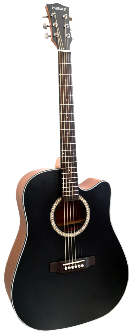 RIVERWEST G-413 CZARNA GITARA AKUSTYCZNA Z CUTAWAY