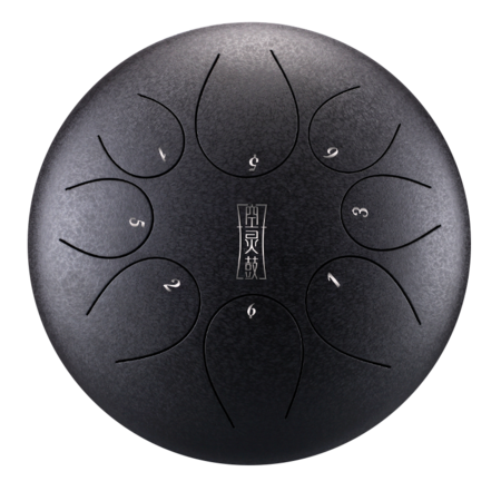 HLURU TY8-12-CHARCOAL TONGUE DRUM 8 TON 12 HANDPAN CZARNY