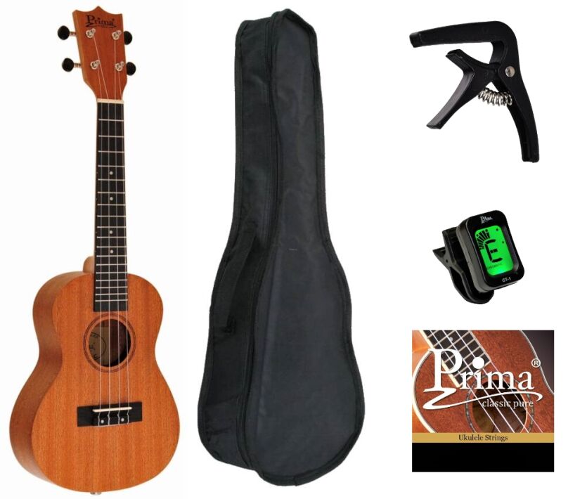 PRIMA PU-100C PACK UKULELE KONCERTOWE ZESTAW