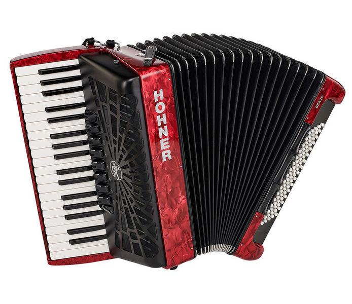 HOHNER BRAVO III 80 CZERWONY