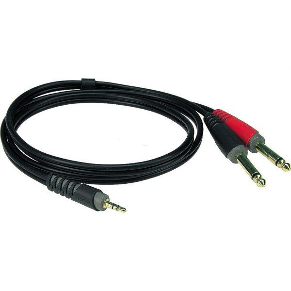 KLOTZ AY5-0100 KABEL 1m MINI JACK/2xJACK