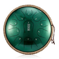 HLURU TBP11-14-JEWELGREEN TONGUE DRUM 11 TON 14 HANDPAN ZIELONY