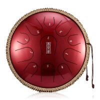 HLURU TBP11-14-JEWELRED TONGUE DRUM 11 TON 14 HANDPAN CZERWONY