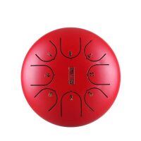 HLURU TC8-6-RED TONGUE DRUM LOTUS