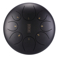 HLURU TY8-12-INKBLACK TONGUE DRUM 8 TON 12 HANDPAN CZARNY