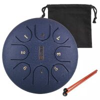 HLURU TC8-6-NAVYBLUE TONGUE DRUM LOTUS