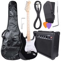 NN EG SET BK ZESTAW GITAROWY GITARA ELEKTRYCZNA STRAT CZARNA