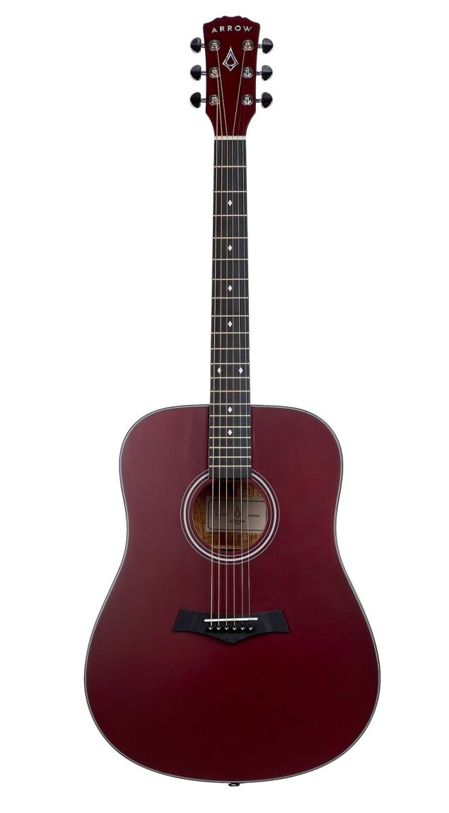 ARROW SILVER D WR WINE RED GITARA AKUSTYCZNA