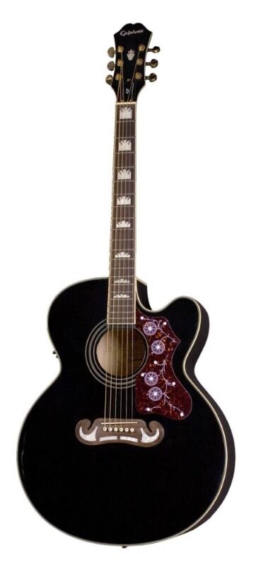 EPIPHONE J-200EC STUDIO SOLID TOP FISHMAN SONITONE BK BLACK