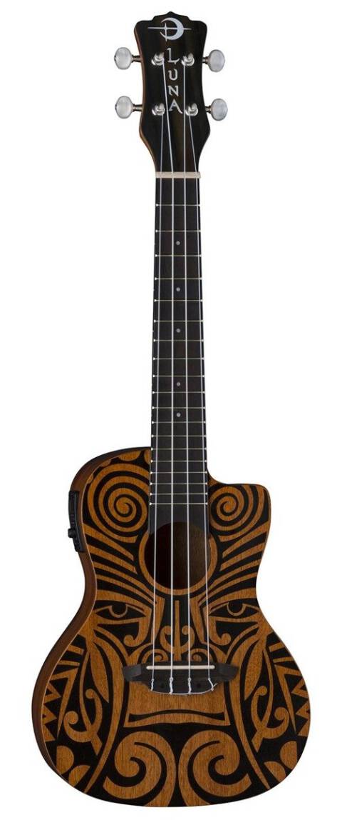 Luna Uke Tribal C EL - ukulele koncertowe