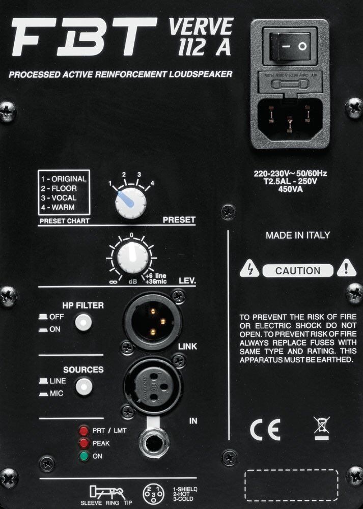 FBT Verve 112 A - aktywna kolumna 400+100 Watt 